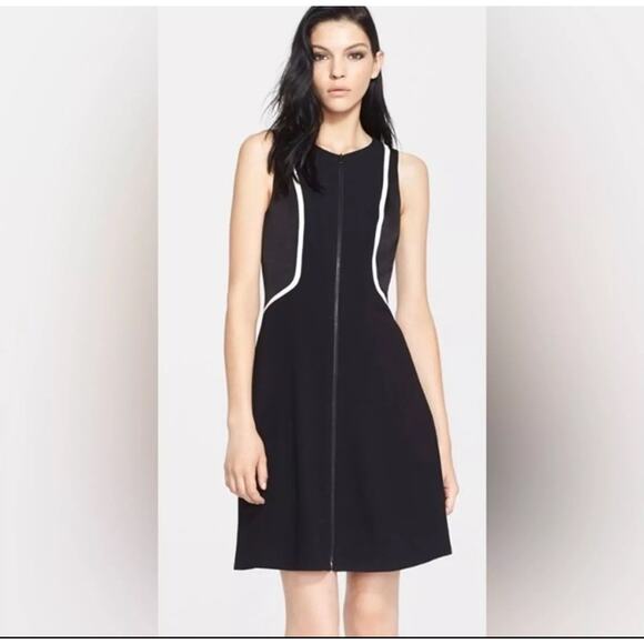 Rag & Bone Black Andrea Front Zip Black Dress - Picture 1 of 13